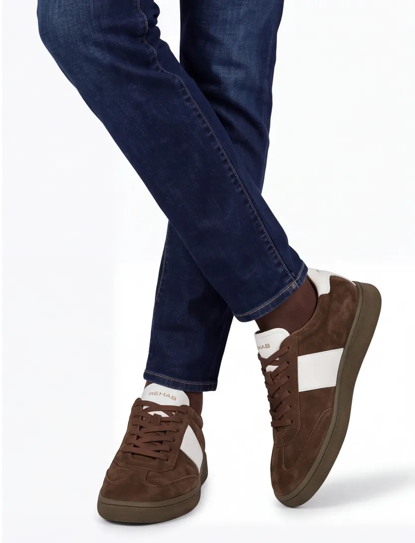 Schoenen Rehab bruin sneakers geprint