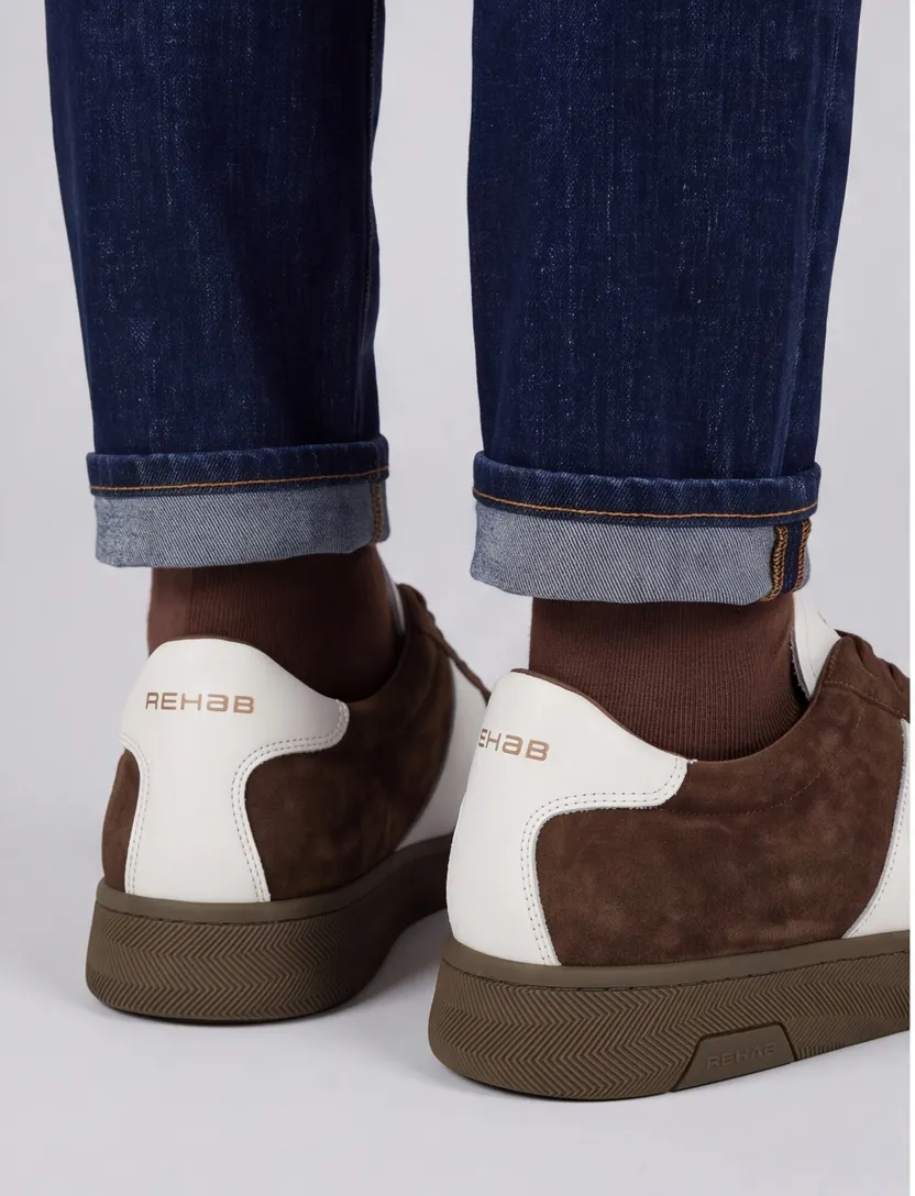 Schoenen Rehab bruin sneakers geprint