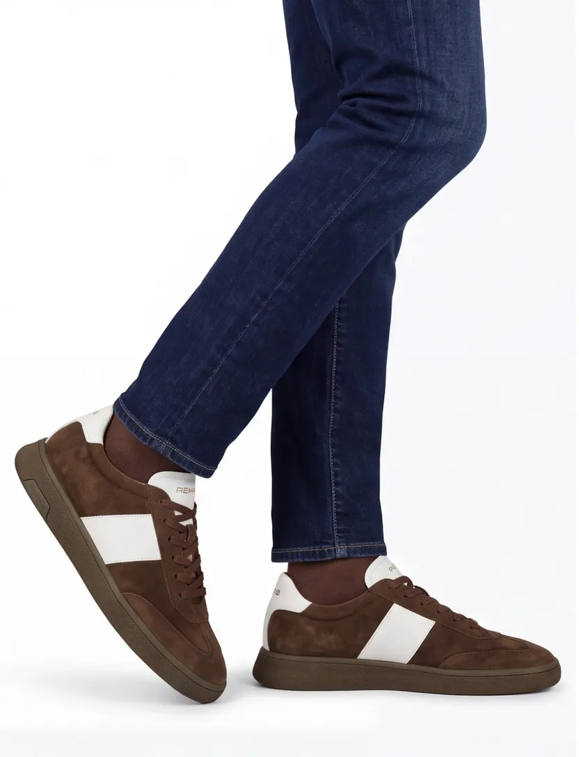 Schoenen Rehab bruin sneakers geprint