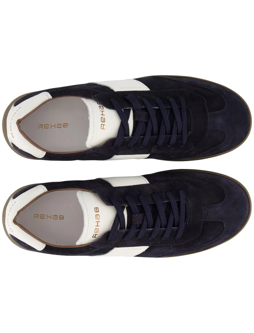 Rehab sneakers donkerblauw leer