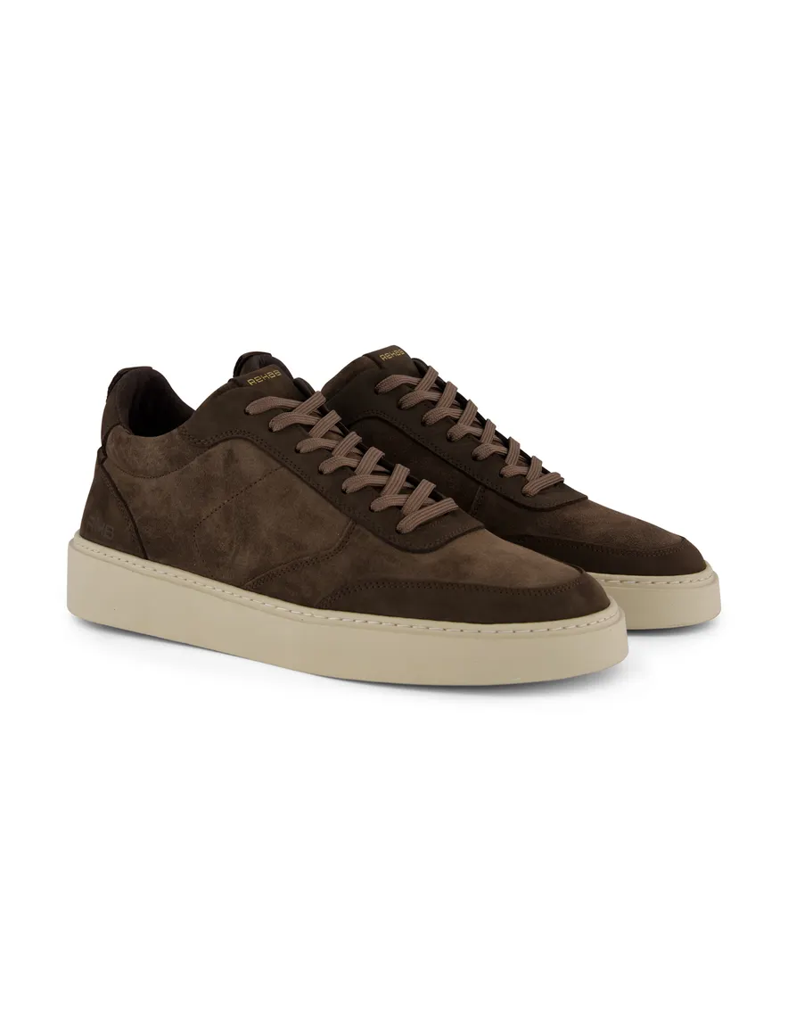 Rehab bruine leren sneakers