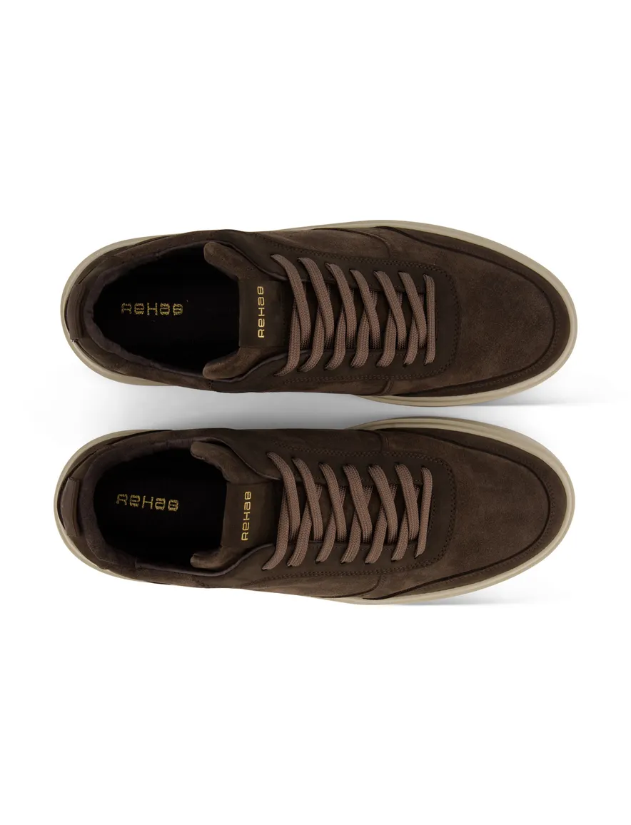 Rehab bruine leren sneakers