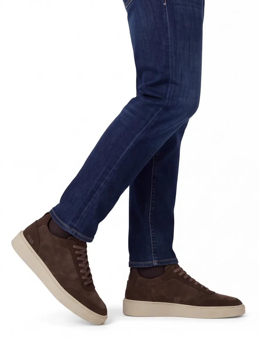 Rehab bruine leren sneakers