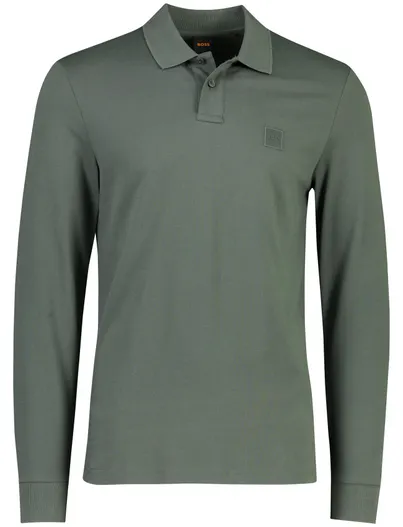Hugo Boss BOSS Orange polo donkergroen piqué