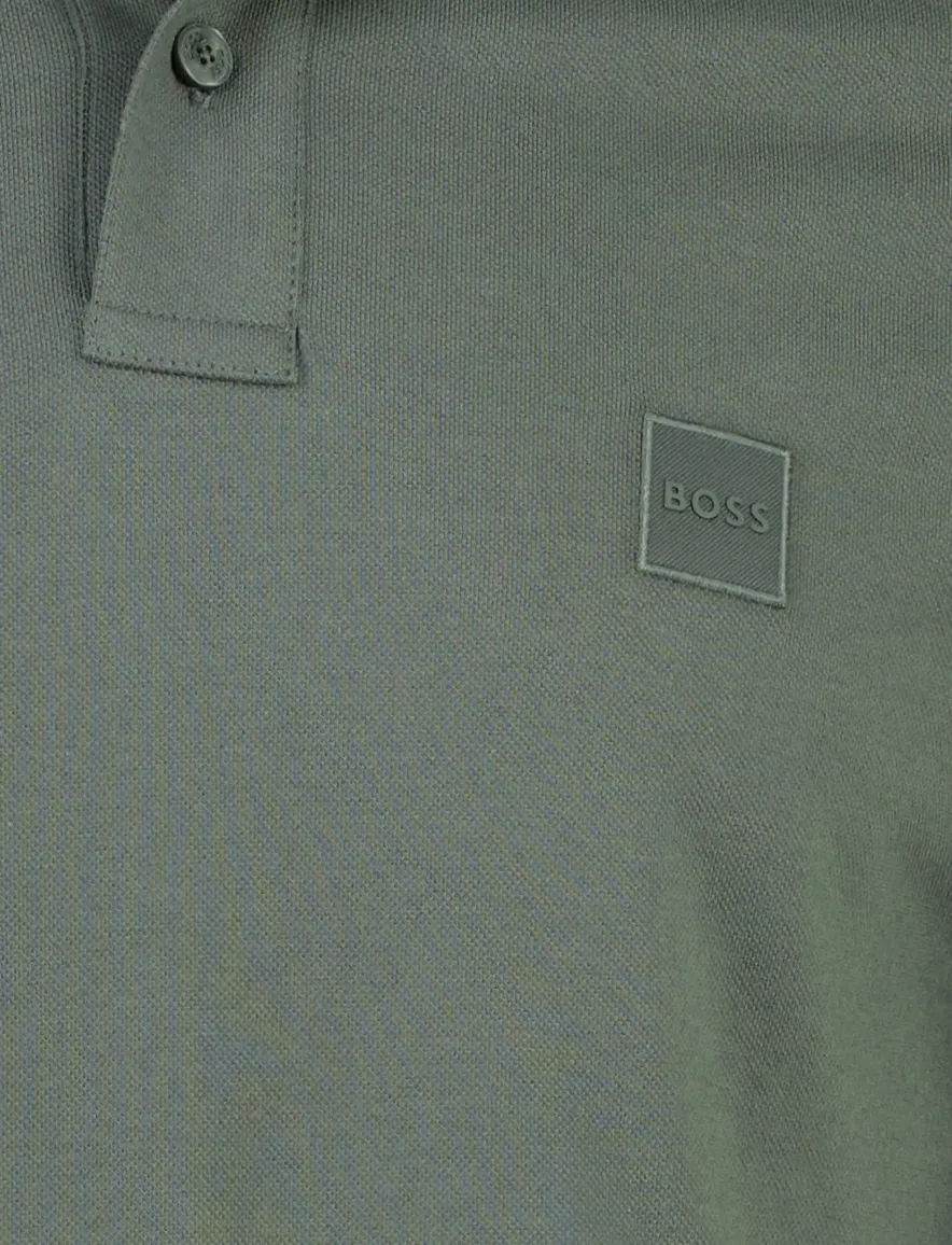 BOSS Orange polo donkergroen piqué