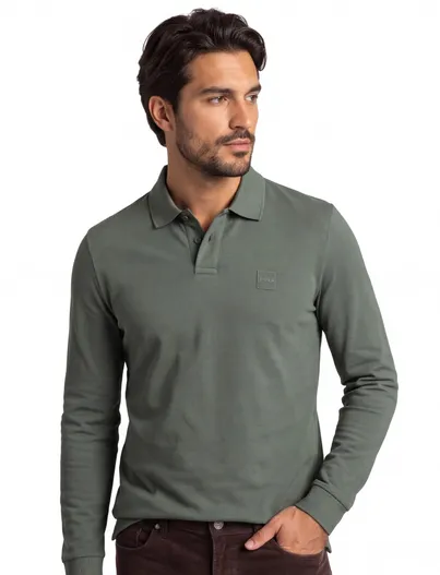 Hugo Boss Poloshirt BOSS Orange donkergroen piqué