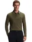 BOSS Plisy poloshirt olijfgroen katoenpiqué