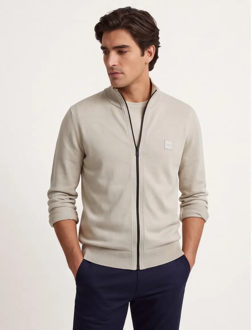 BOSS Orange vest beige Kanozip
