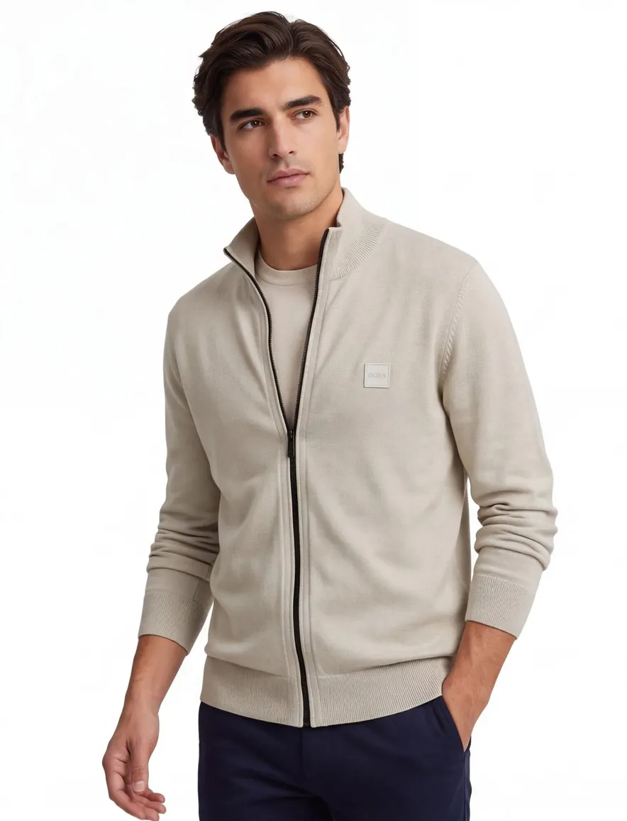 BOSS Orange vest beige Kanozip