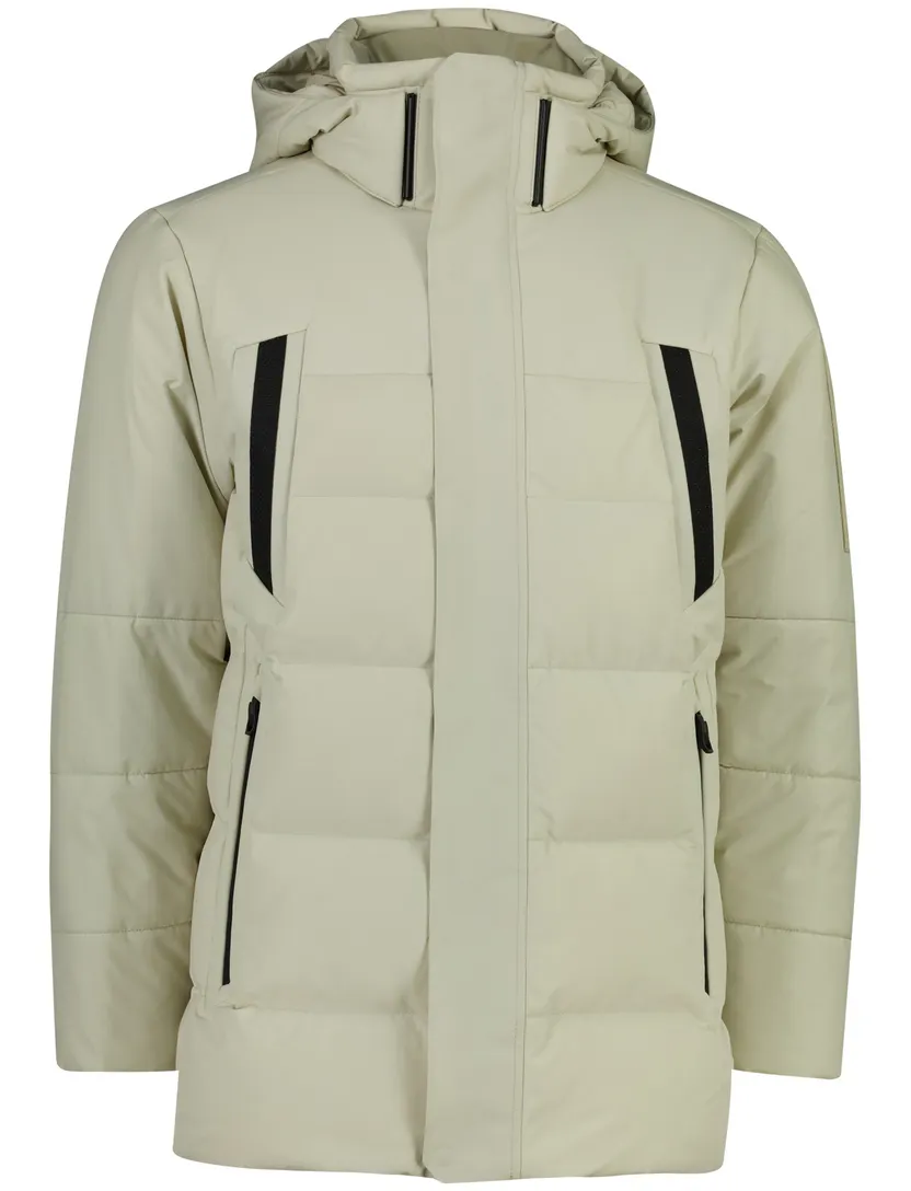 Parka jas BOSS Green creme polyester