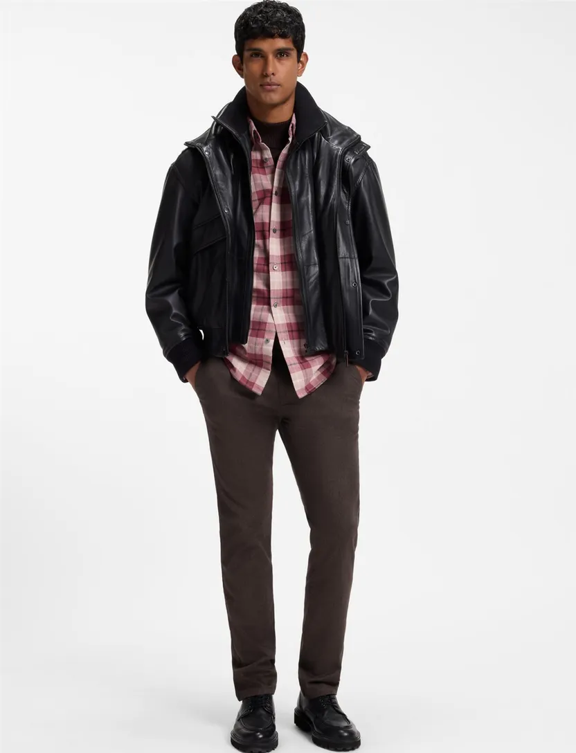 Broeken BOSS Orange bruin Chino-Slim-2