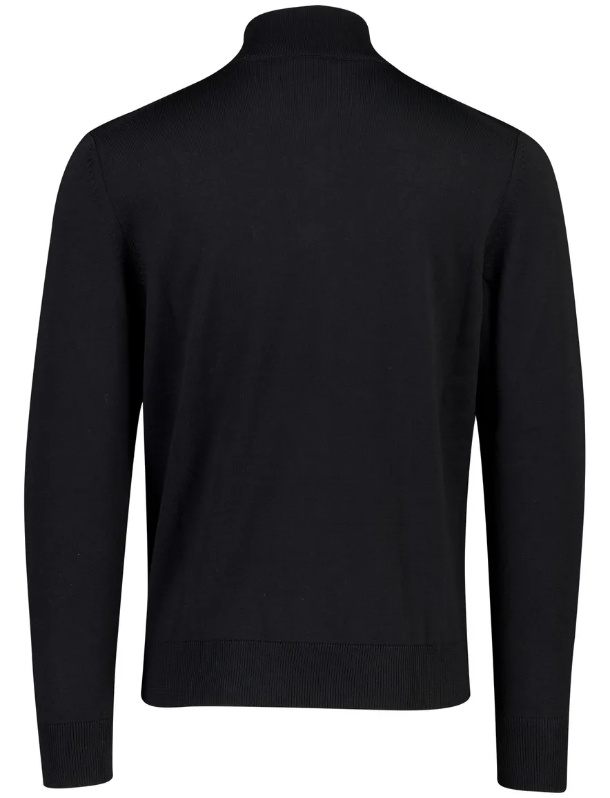 BOSS Black trui half zip zwart