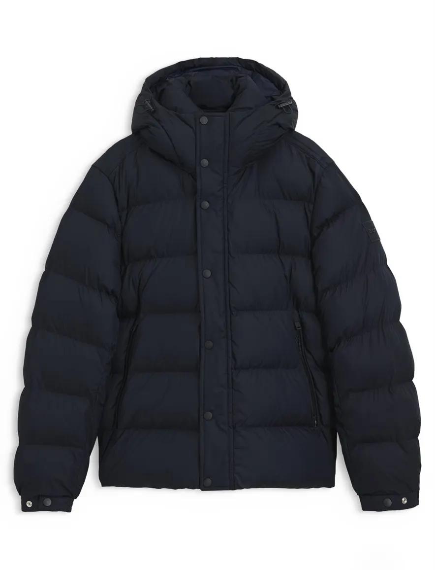 BOSS pufferjas donkerblauw waterafstotend warm