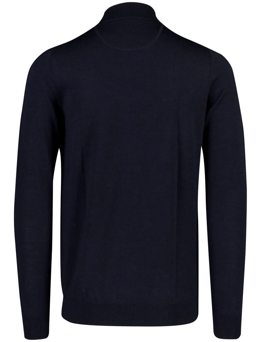 Portofino vest donkerblauw fijn gebreid