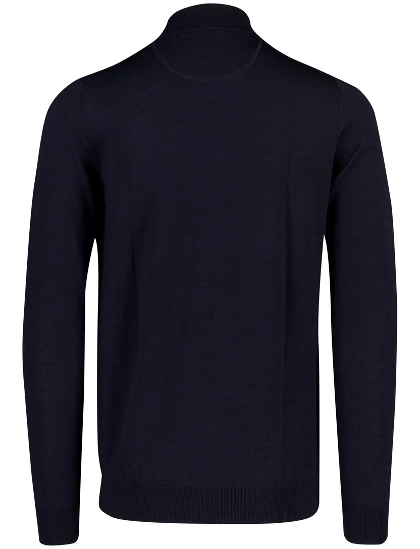 Vest Portofino donkerblauw fijn gebreid merinowol