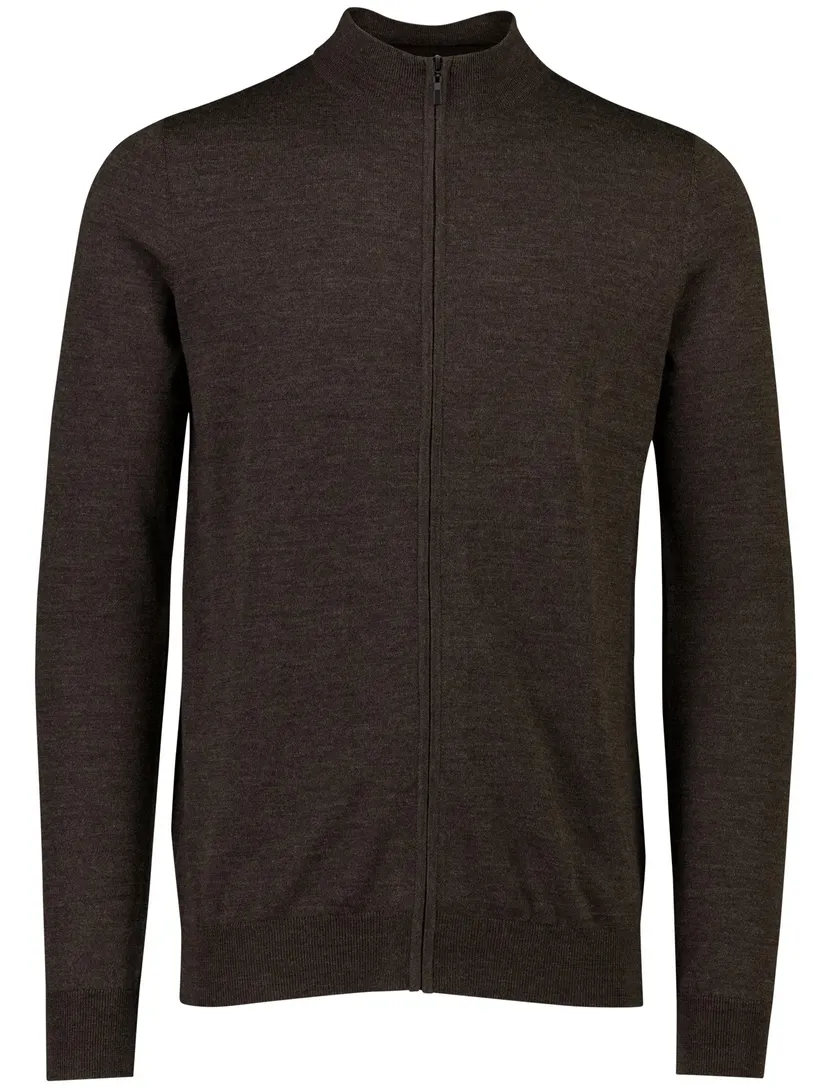 Vest Portofino bruin fijn gebreid