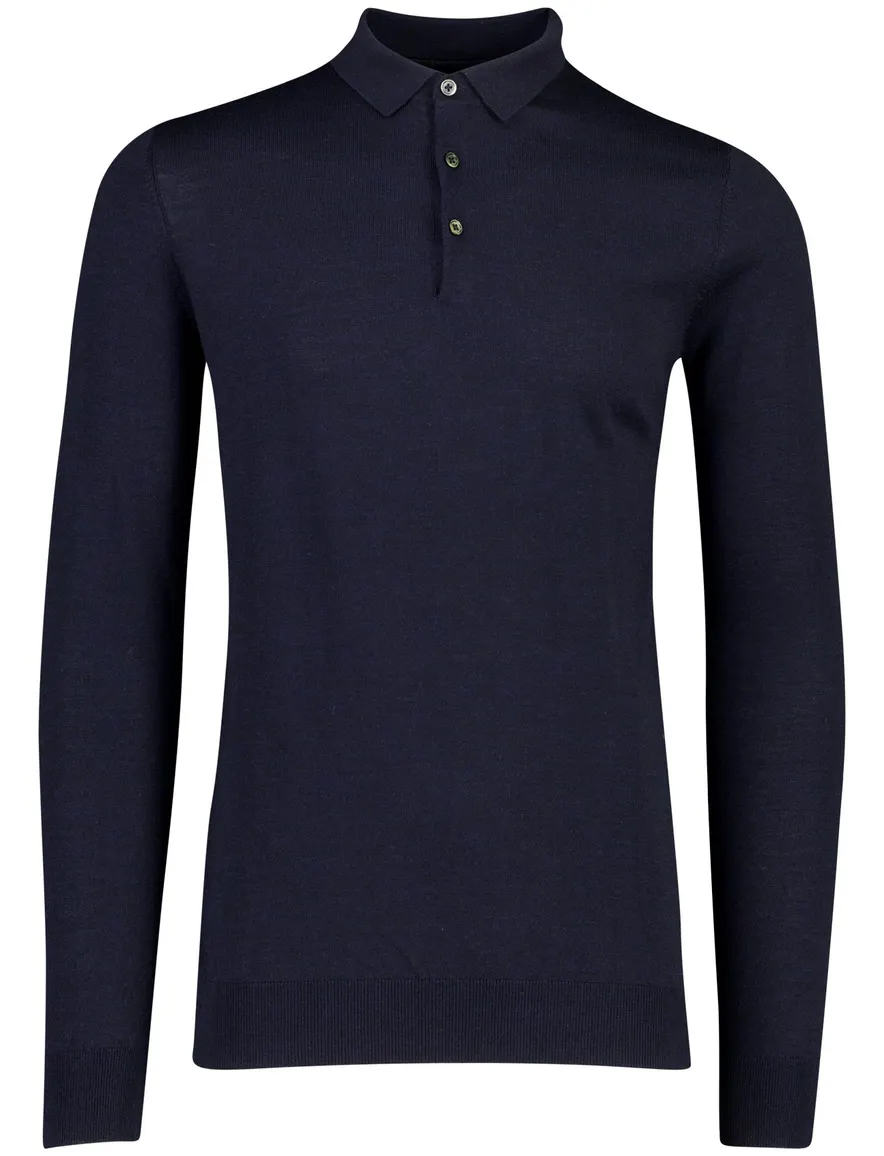Portofino poloshirt donkerblauw effen