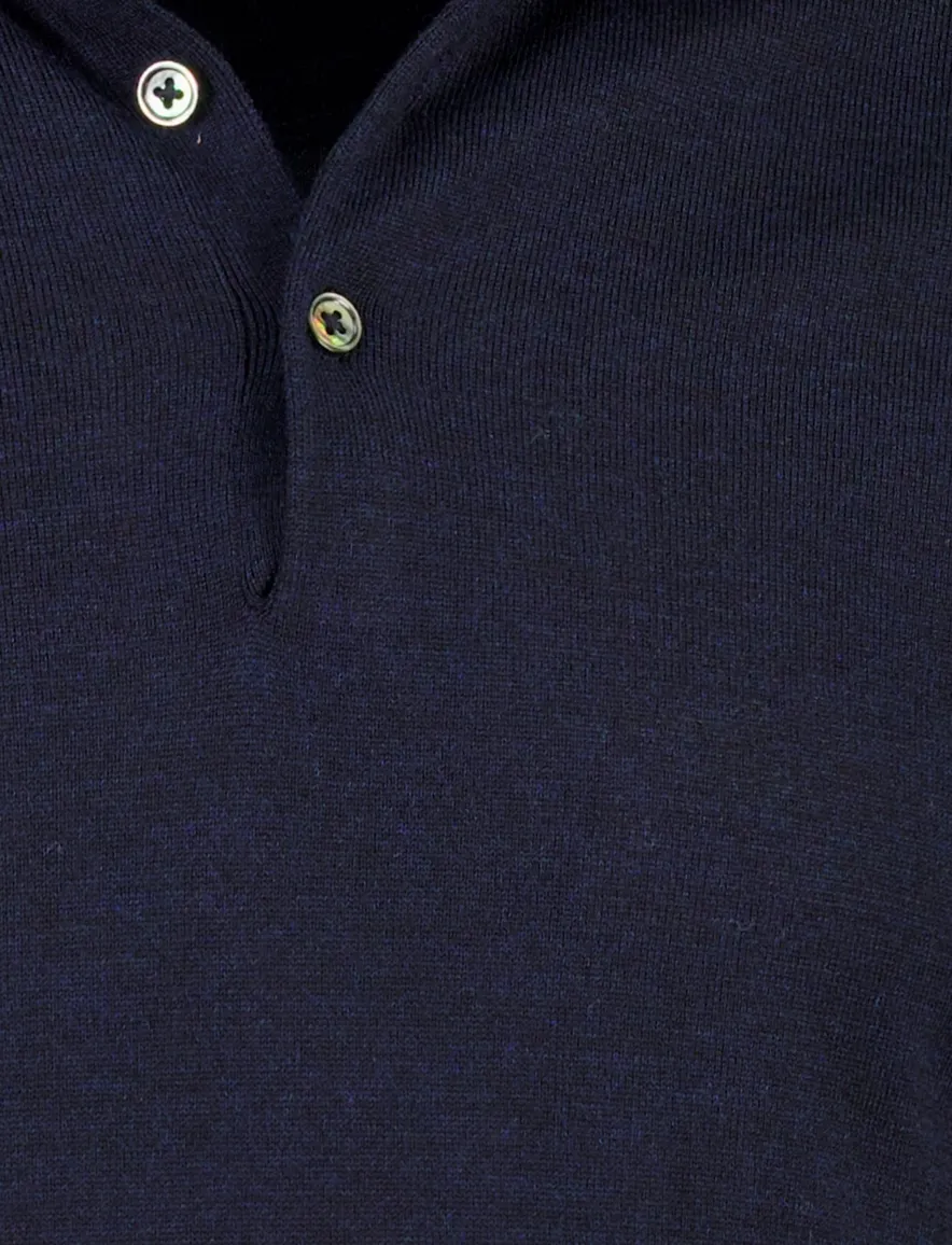 Portofino poloshirt donkerblauw effen