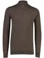 Portofino trui half zip bruin gemêleerd