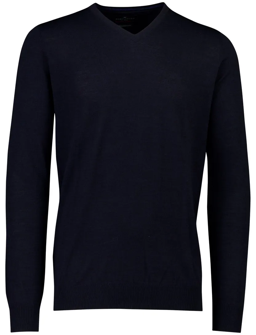 Trui Portofino donkerblauw merinowol