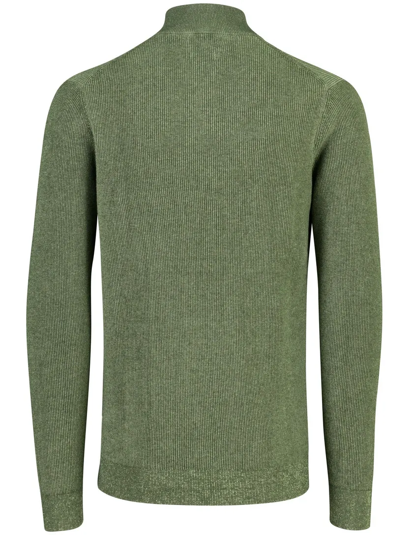 Trui Portofino groen katoen half zip