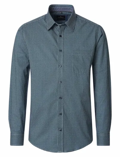 Casa Moda Casa Moda Casual Fit overhemden blauw geruit
