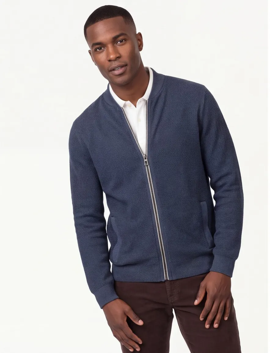 Casa Moda sweatvest donkerblauw