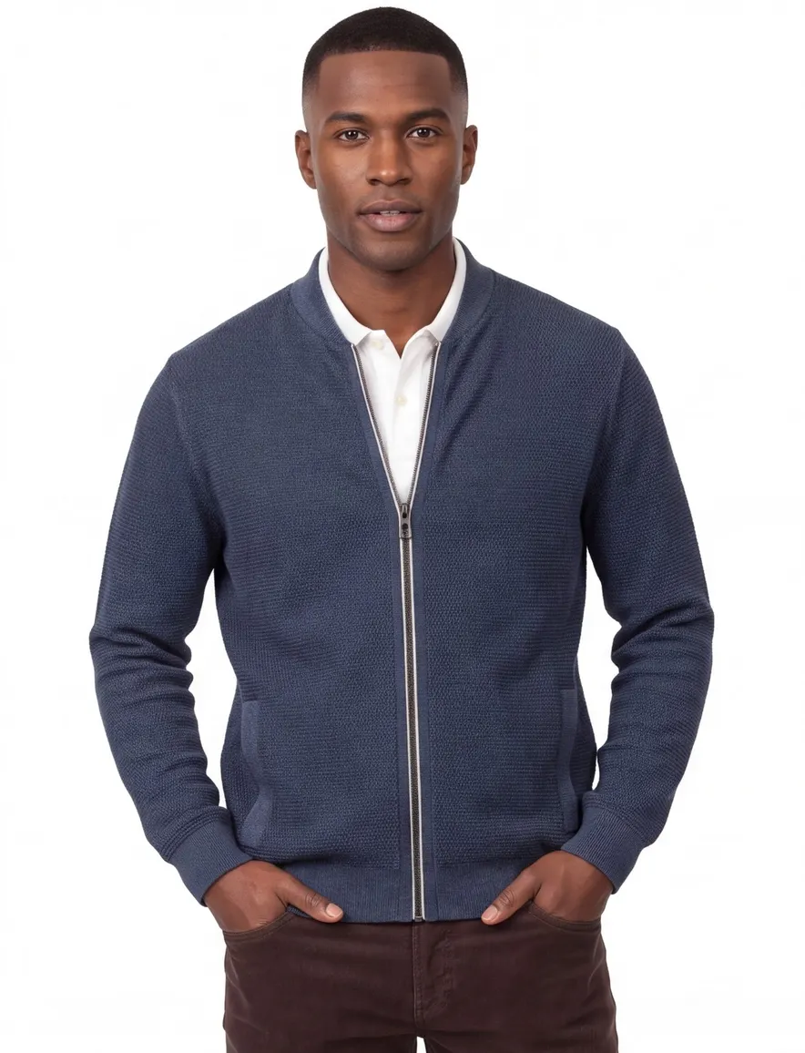 Casa Moda sweatvest donkerblauw