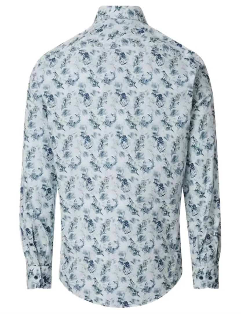Overhemd Casa Moda Casual Fit blauw katoen