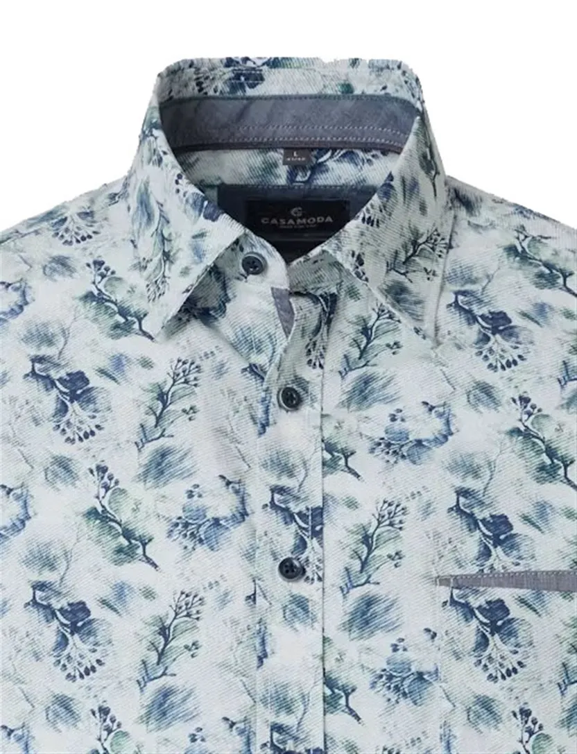 Overhemd Casa Moda Casual Fit blauw katoen