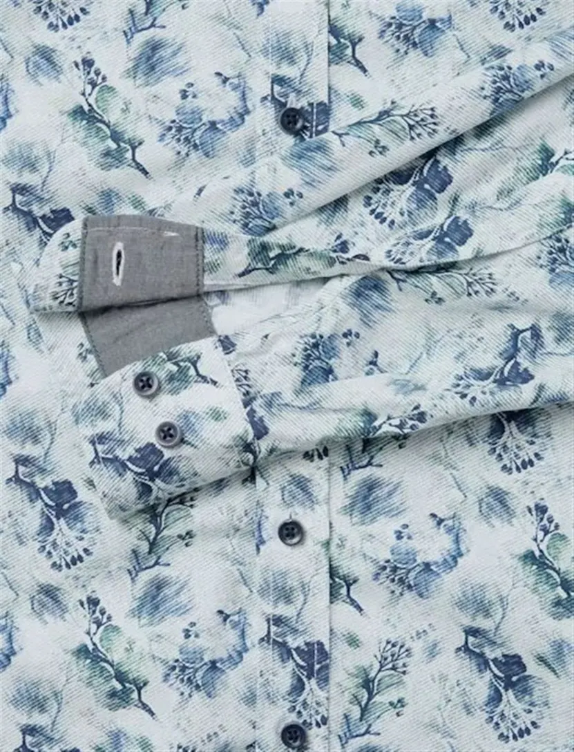 Overhemd Casa Moda Casual Fit blauw katoen