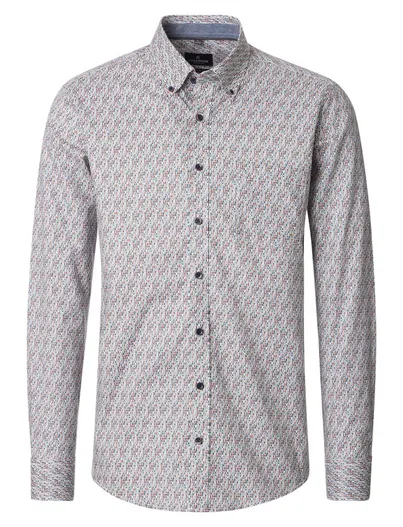 Casa Moda Casa Moda Casual Fit overhemd wit geprint