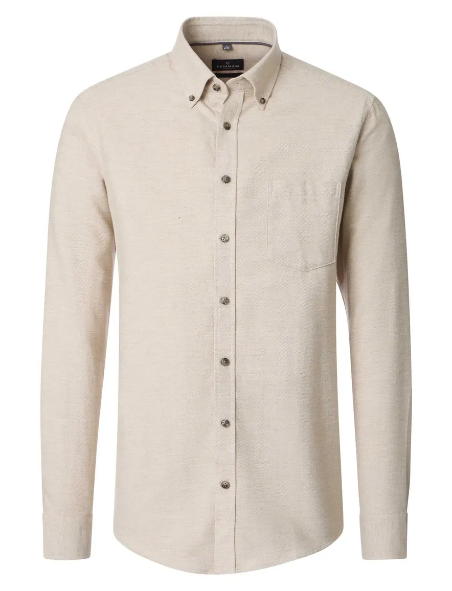 Casa Moda Casual Fit overhemd beige