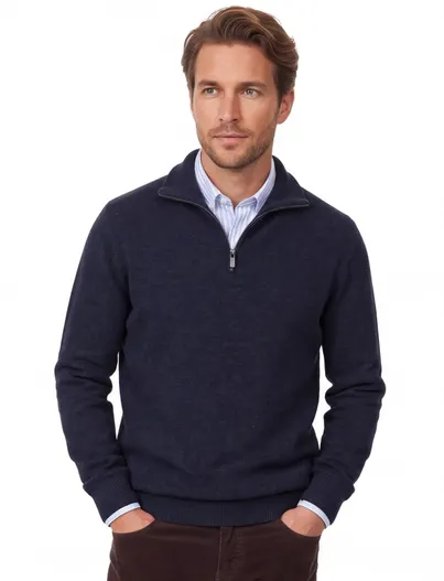Casa Moda Trui Casa Moda donkerblauw wol