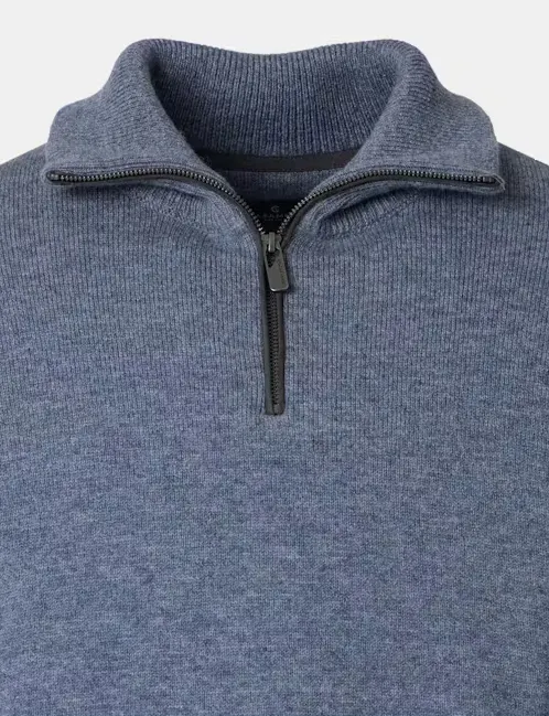 Trui Casa Moda blauw gebreid