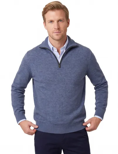 Casa Moda Trui Casa Moda blauw gebreid
