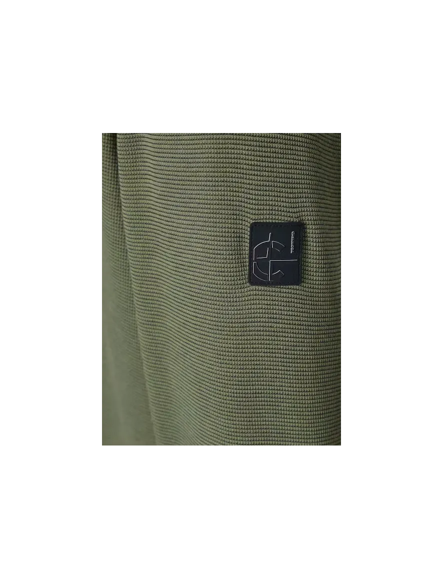 Casa Moda half zip trui donkergroen effen