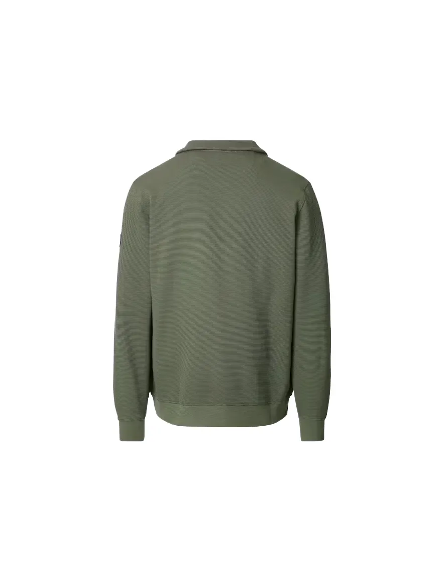 Casa Moda half zip trui donkergroen effen