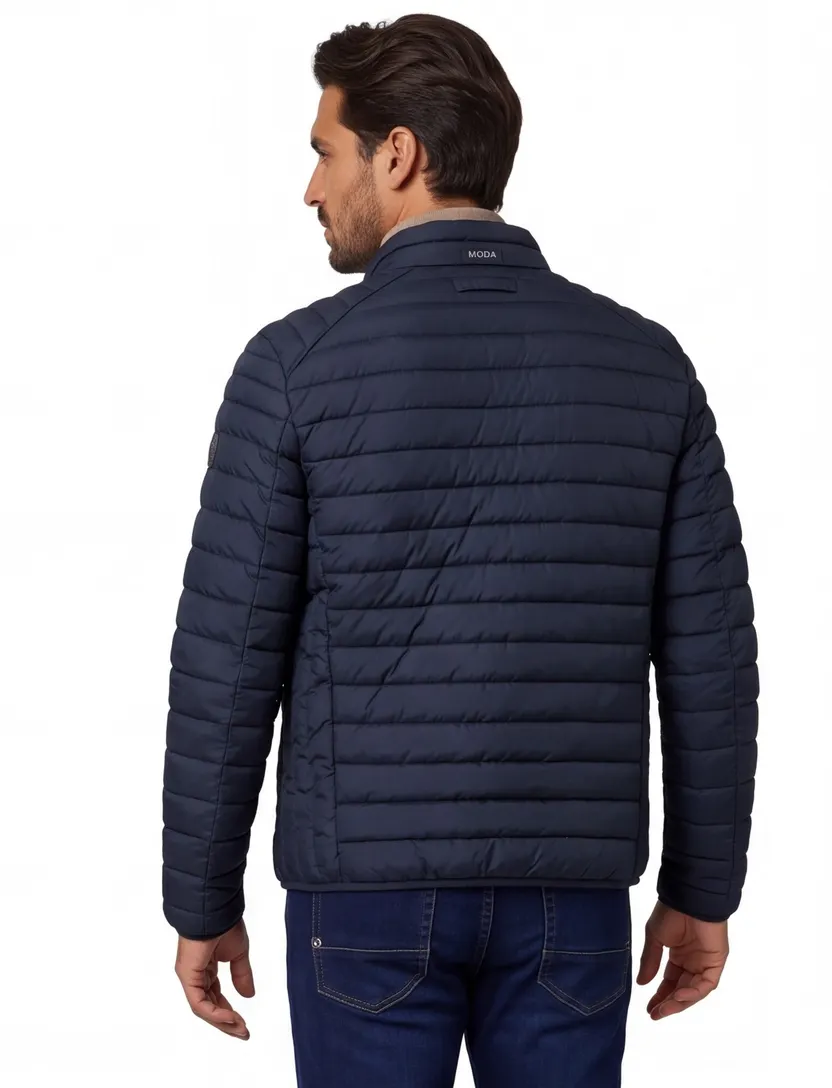 Gewatteerde jas Casa Moda donkerblauw warm