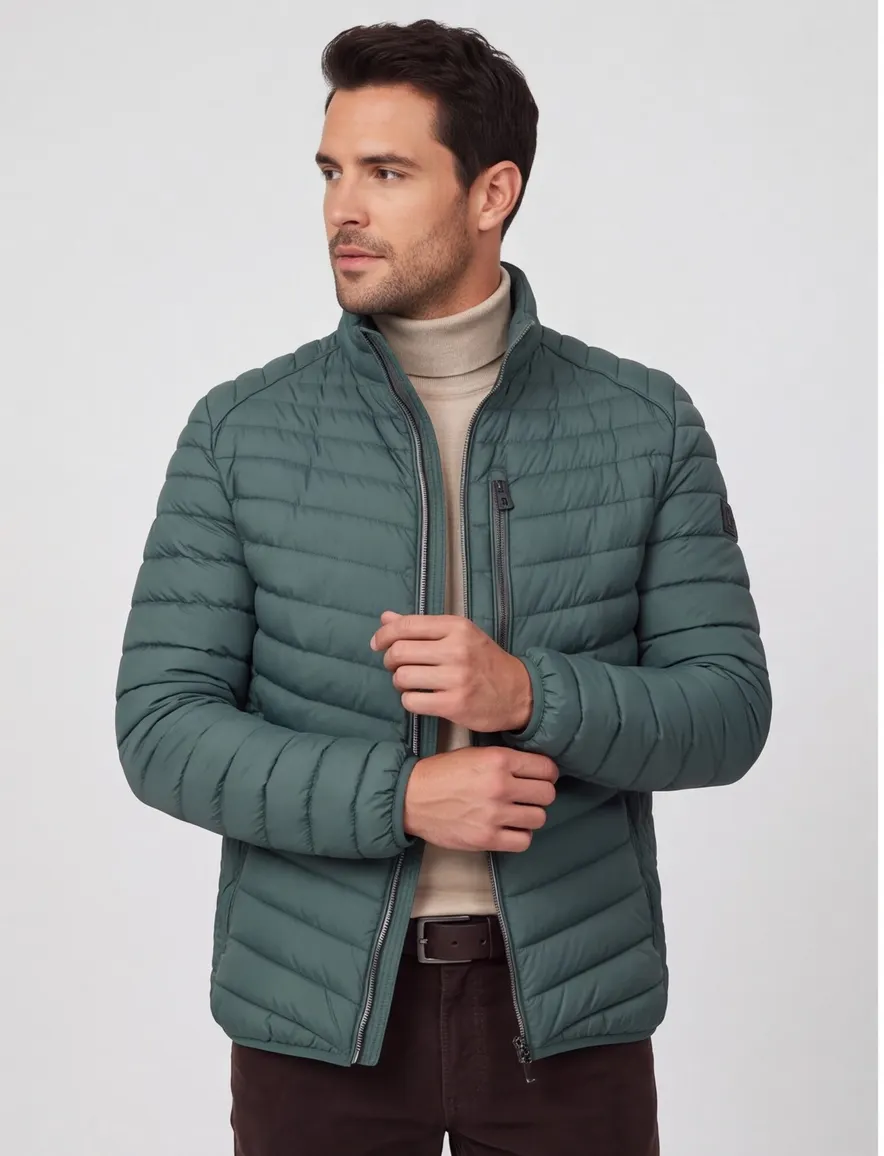 Casa Moda gewatteerde jas turquoise