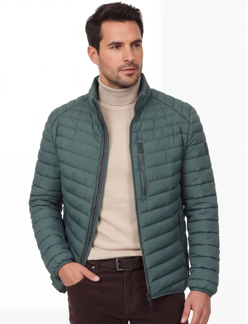 Gewatteerde jas Casa Moda turquoise