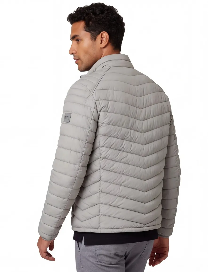 Casa Moda gewatteerde jas zilver