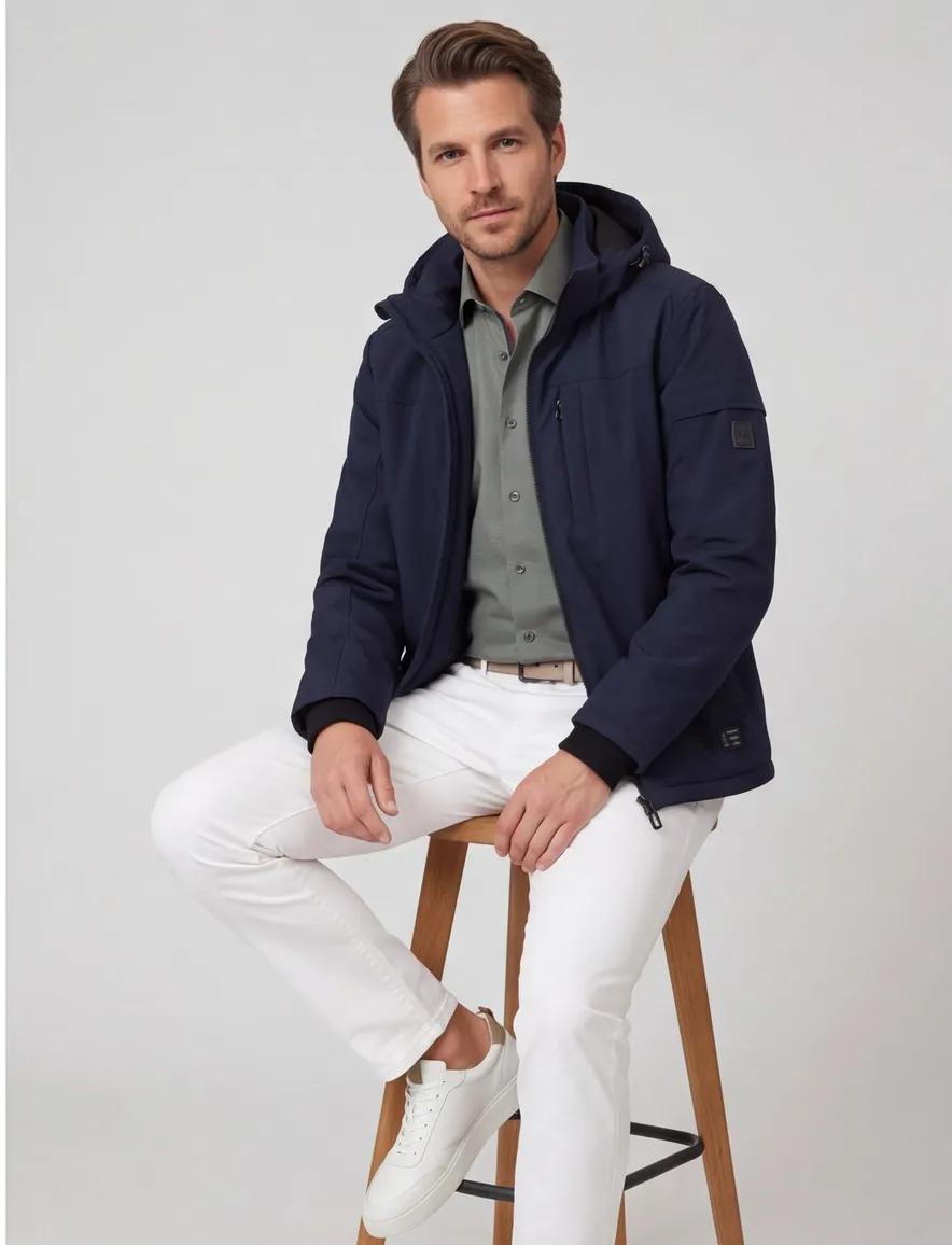 Casa Moda windjack donkerblauw