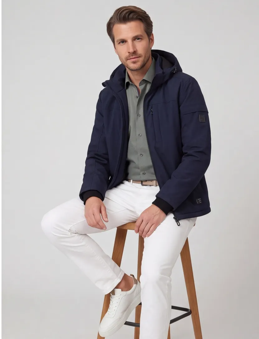 Windjacks Casa Moda donkerblauw