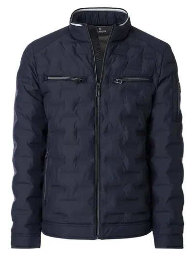 Casa Moda Windjack Casa Moda donkerblauw borstzakken rits