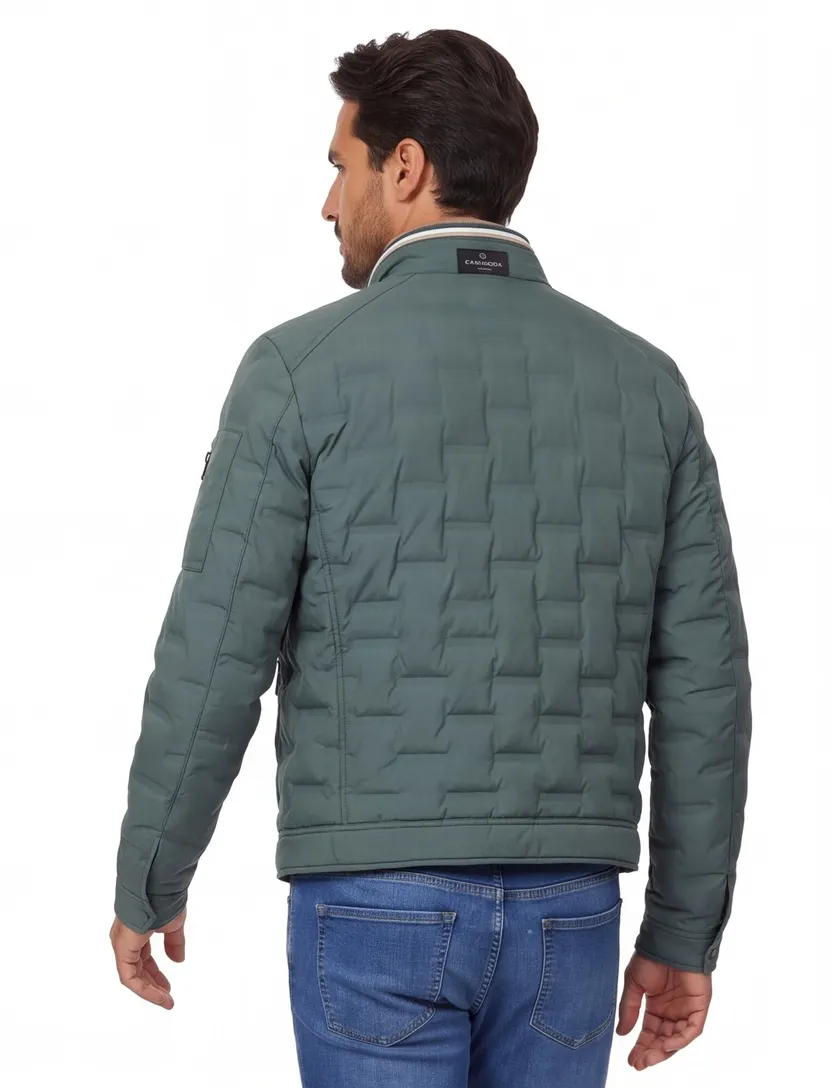 Windjack Casa Moda turquoise borstzakken rits