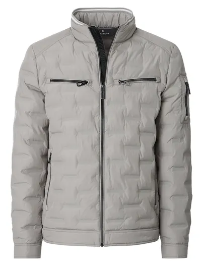 Casa Moda Windjack Casa Moda zilver borstzakken rits