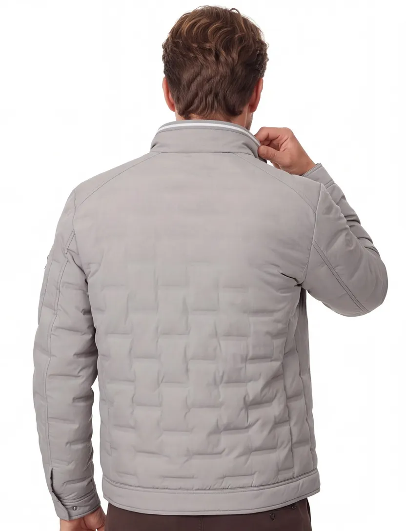 Windjack Casa Moda zilver borstzakken rits