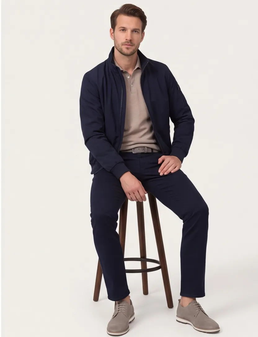 Bomberjack Casa Moda donkerblauw