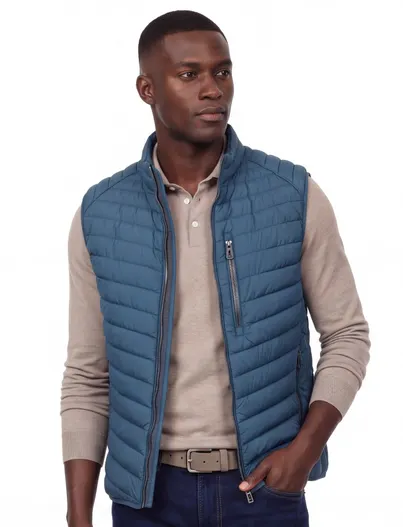 Casa Moda Casa Moda bodywarmer blauw met borstzak